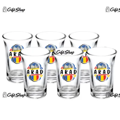 Arad romania, set 6 pahare shout, model 26bs